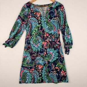 Lilly Pulitzer Cath Tunic Mini Dress Floral Printed Cotton Resort SZ-Small